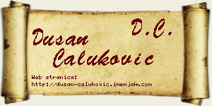 Dušan Čaluković vizit kartica